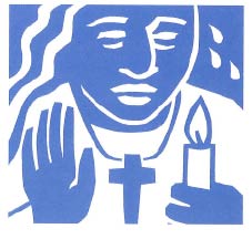 Women with a candle