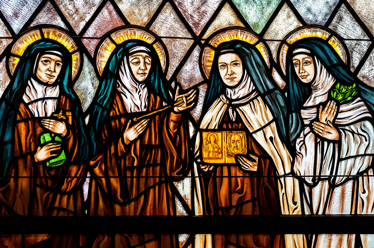 Stained Glass window of saints