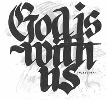 God is with us calligraphy