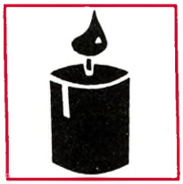 Lit candle