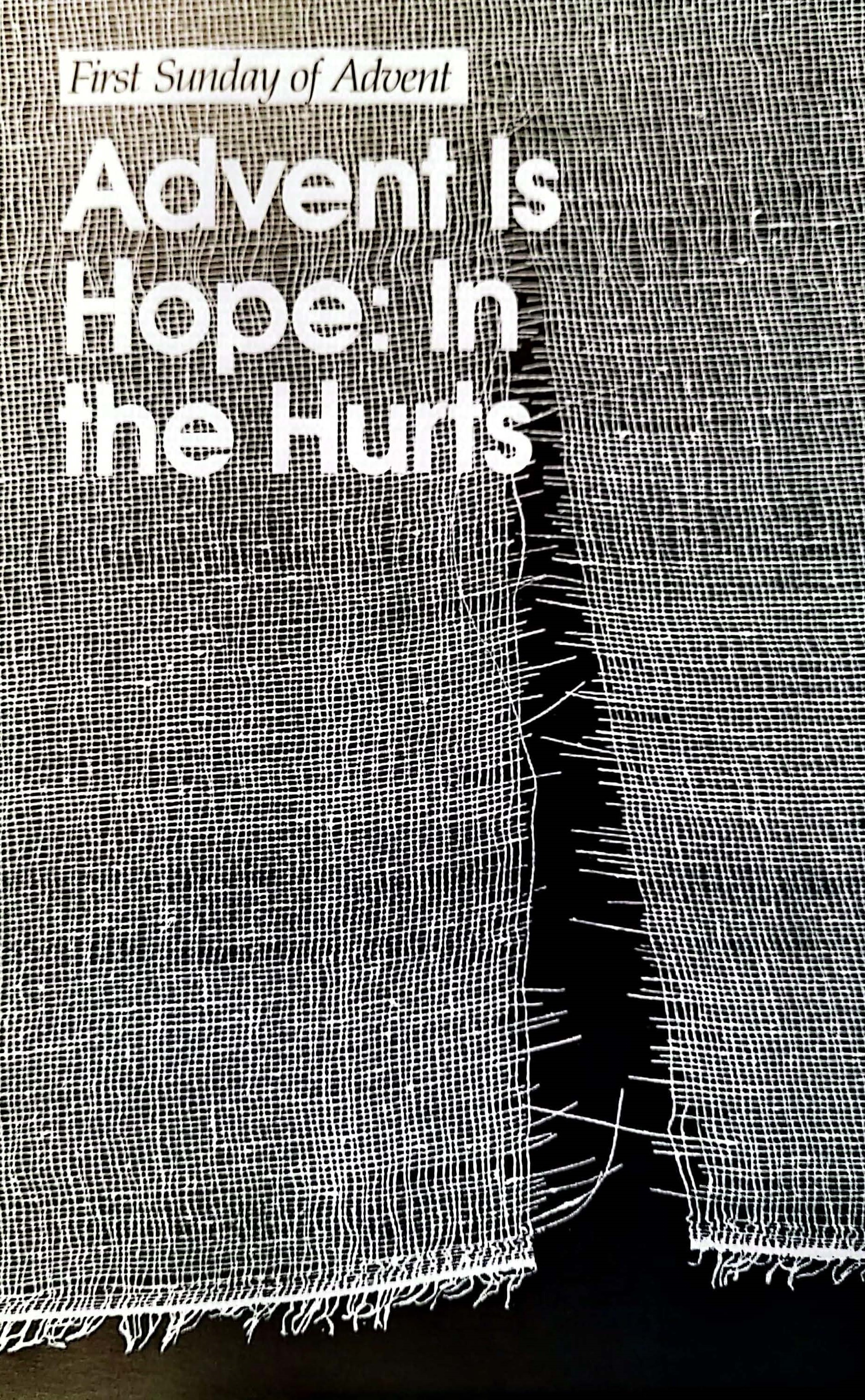 Torn cloth bulletin cover