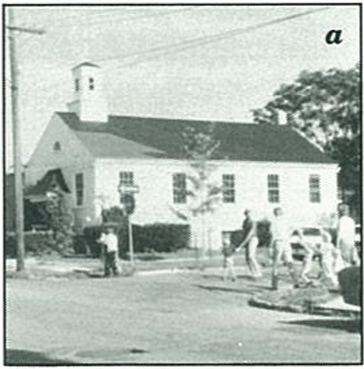 white church building