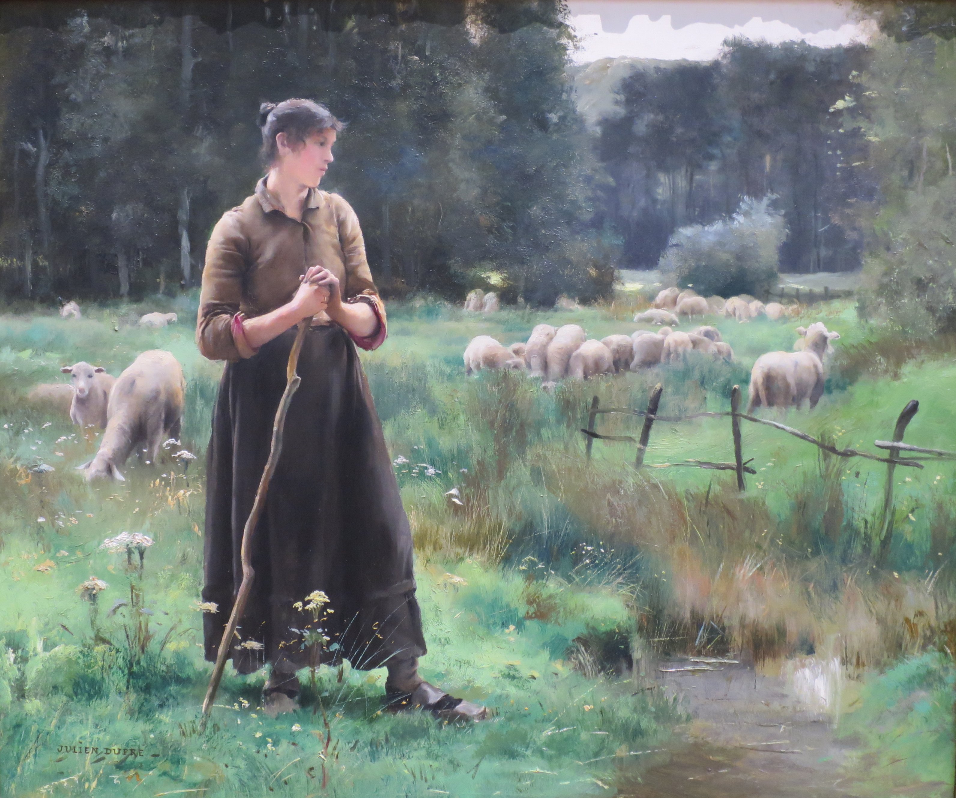 Peasant_Girl_with_Sheep_by_Julien_Dupré,_c._1895