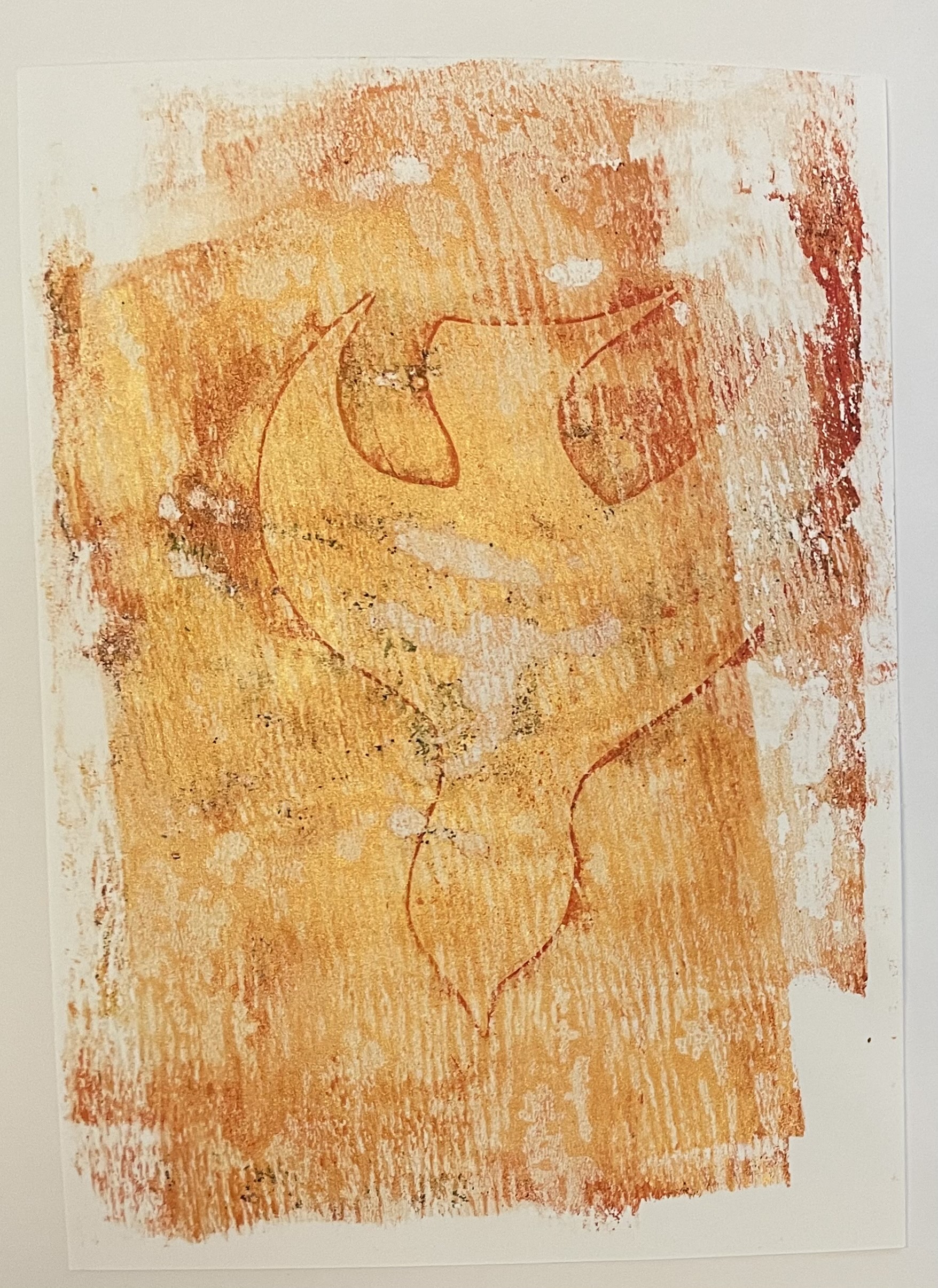 Dove outline with gold