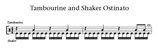 Tambourine and Shaker Ostinato