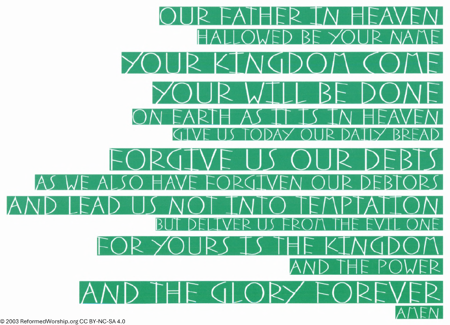 Lord's Prayer Green Horizontal