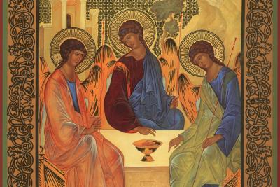 Painting which depicts the Father, Son and Spirit