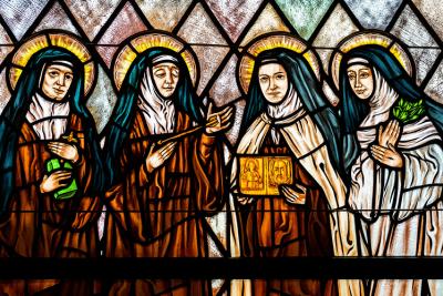 Stained Glass window of saints