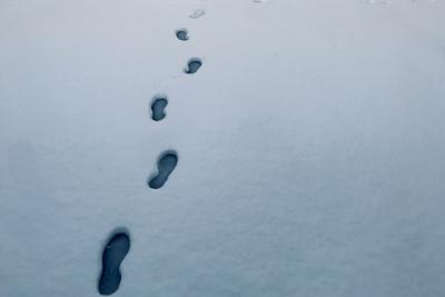 Footprints in Snow