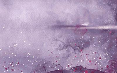 cross against abstract lavendar background
