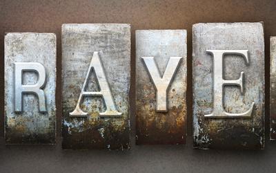 "prayer" spelled out in metal type