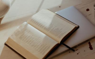 Bible and laptop