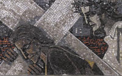 	Loire, Gabriel, 1904-1996. Carrying the cross of Christ, from Art in the Christian Tradition, a project of the Vanderbilt Divinity Library, Nashville, TN. https://diglib.library.vanderbilt.edu/act-imagelink.pl?RC=55872 [retrieved January 29, 2026]. Original source: https://www.flickr.com/photos/paullew/12967802435.