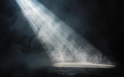 light beam shining down