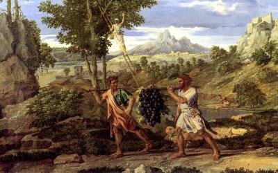 Joshua and Caleb, Four Seasons, Nicolas Poussin, Public domain, via Wikimedia Commons