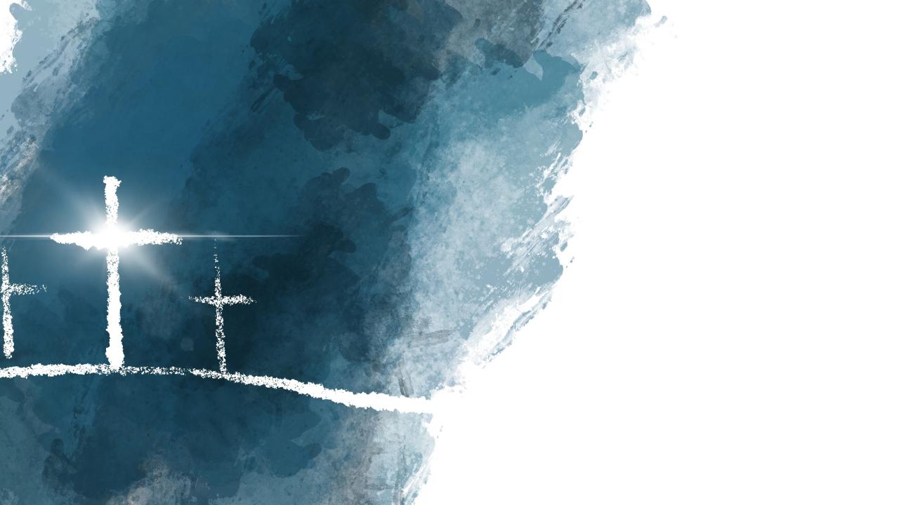 three crosses with blue background