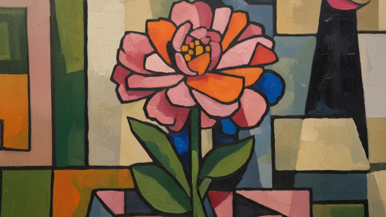 Abstracted flower painting