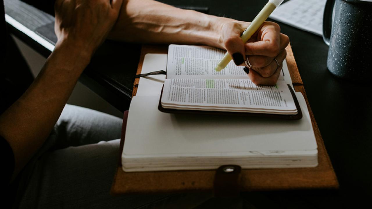 Highlighting in a bible