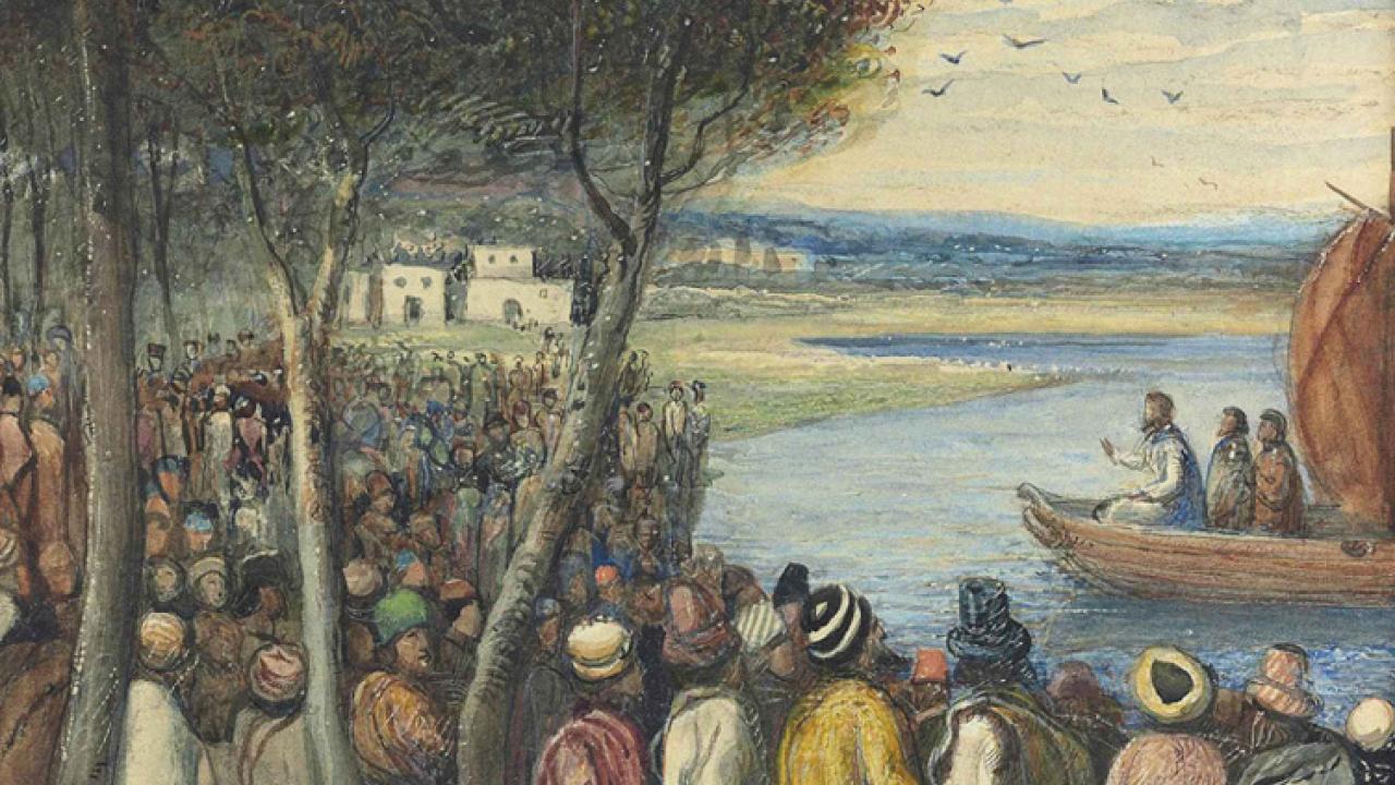 Jesus preaches on discipleship 