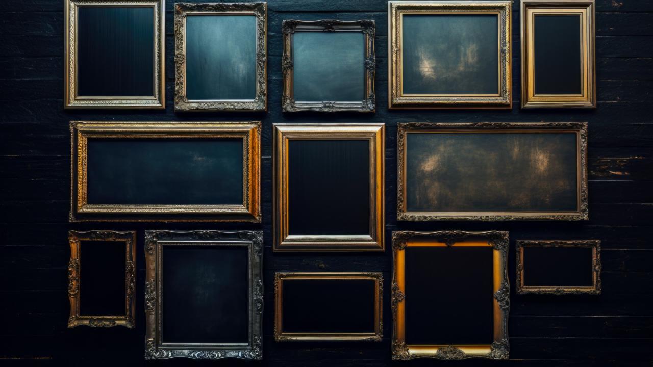 Blank picture frames