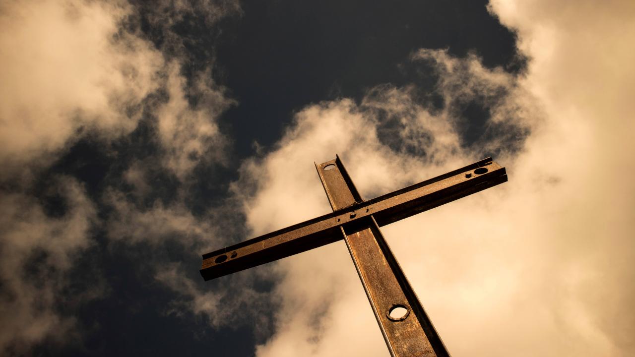 Cross against sky