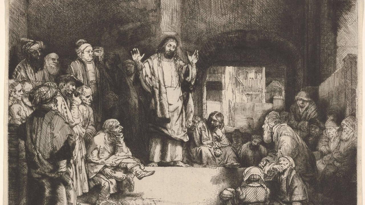 Title Image Christ Preaching, Rembrandt