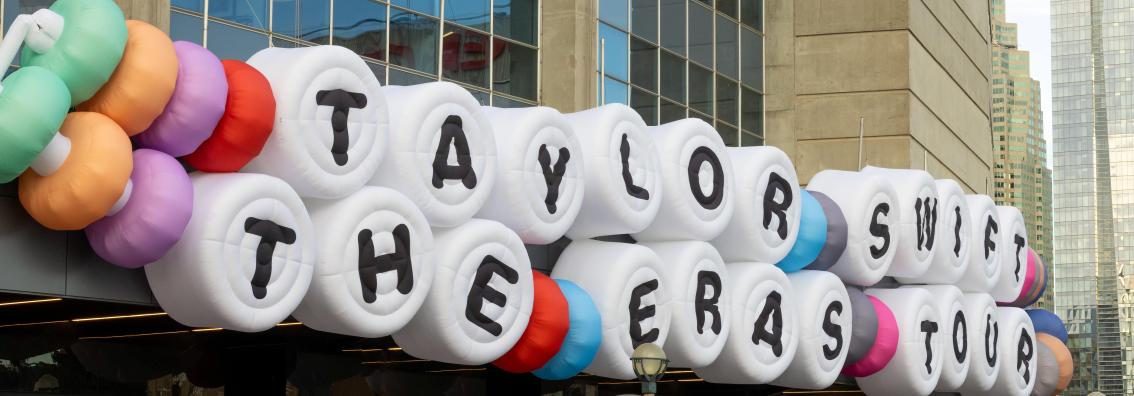 Sign advertising Taylor Swift Eras Tour