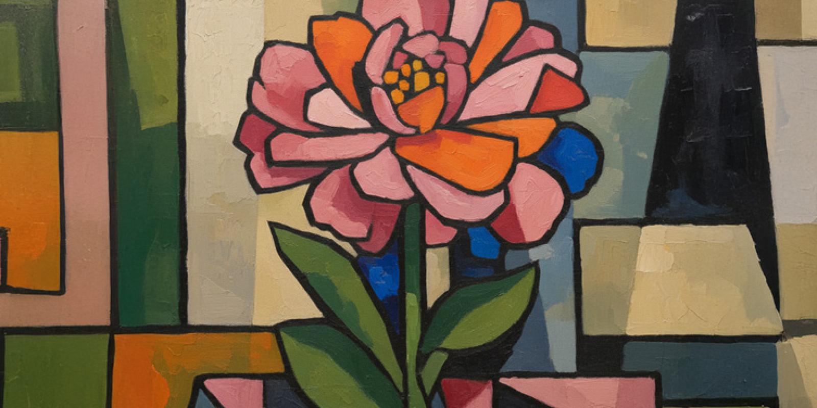 Abstracted flower painting