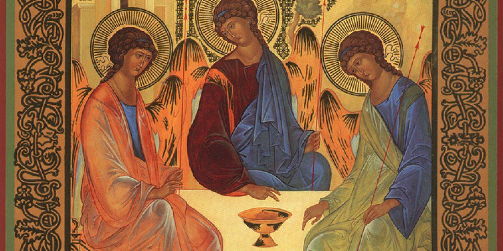 Painting which depicts the Father, Son and Spirit