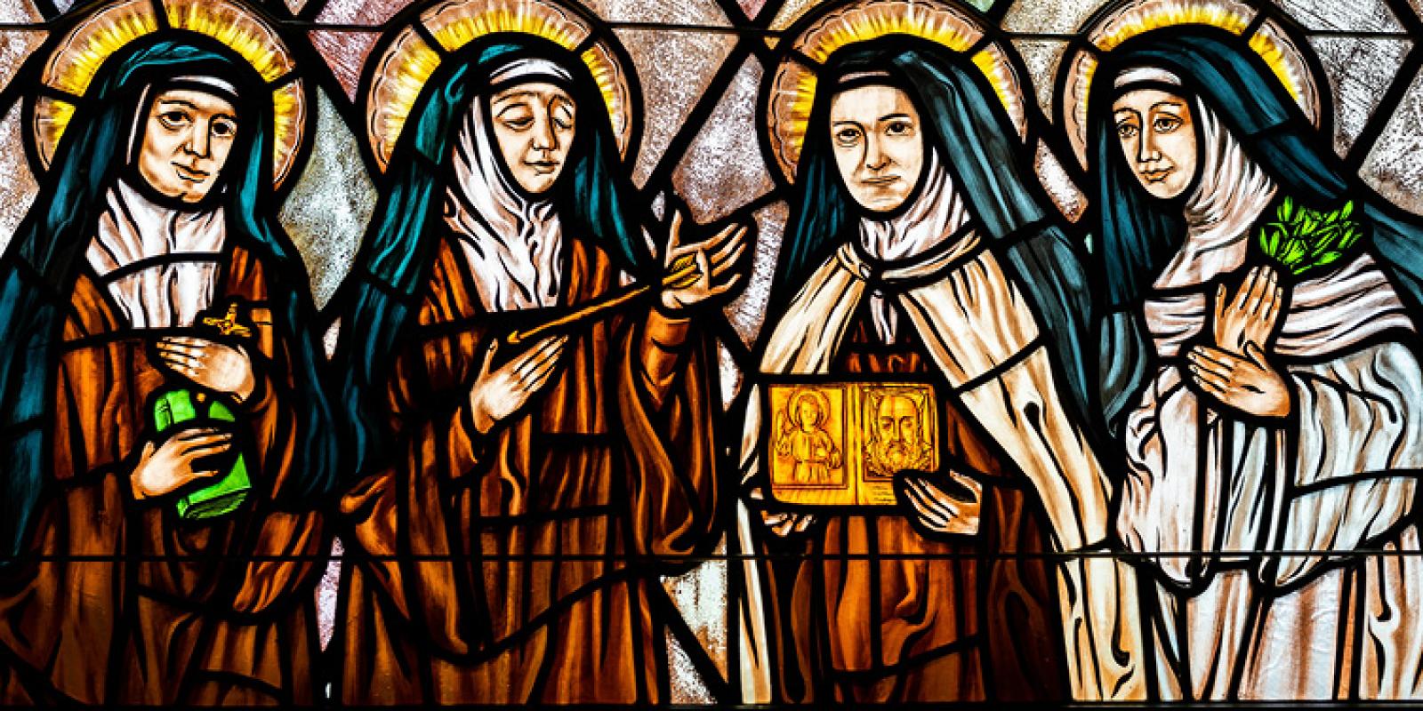 Stained Glass window of saints