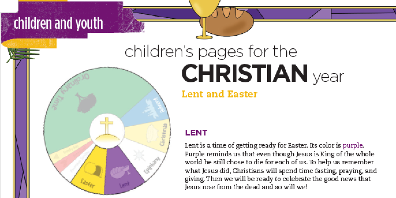 Children's Pages Lent and Easter Header
