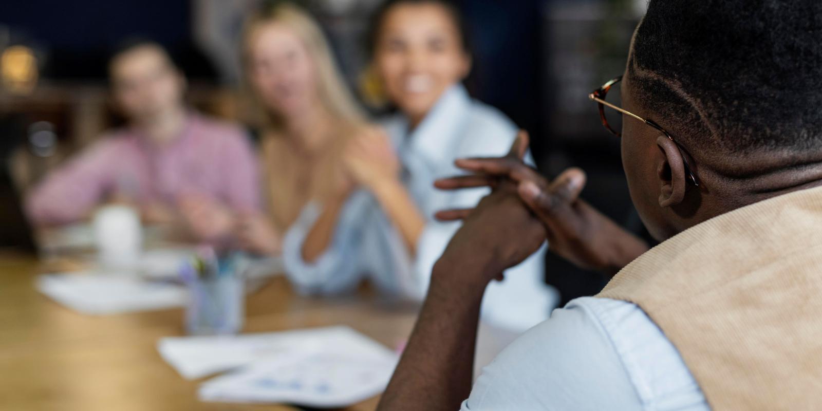 group of people around a table