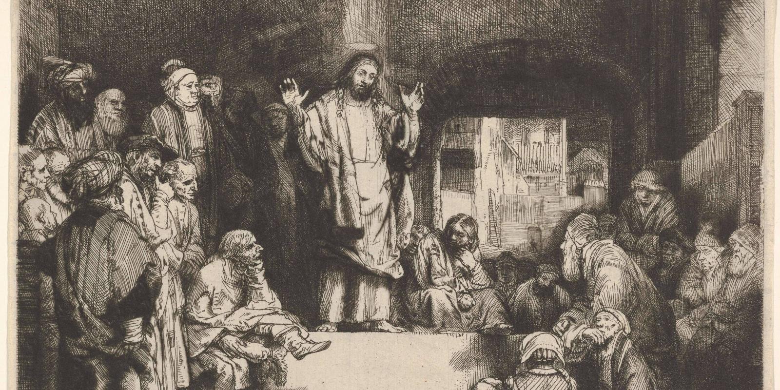 Title Image Christ Preaching, Rembrandt