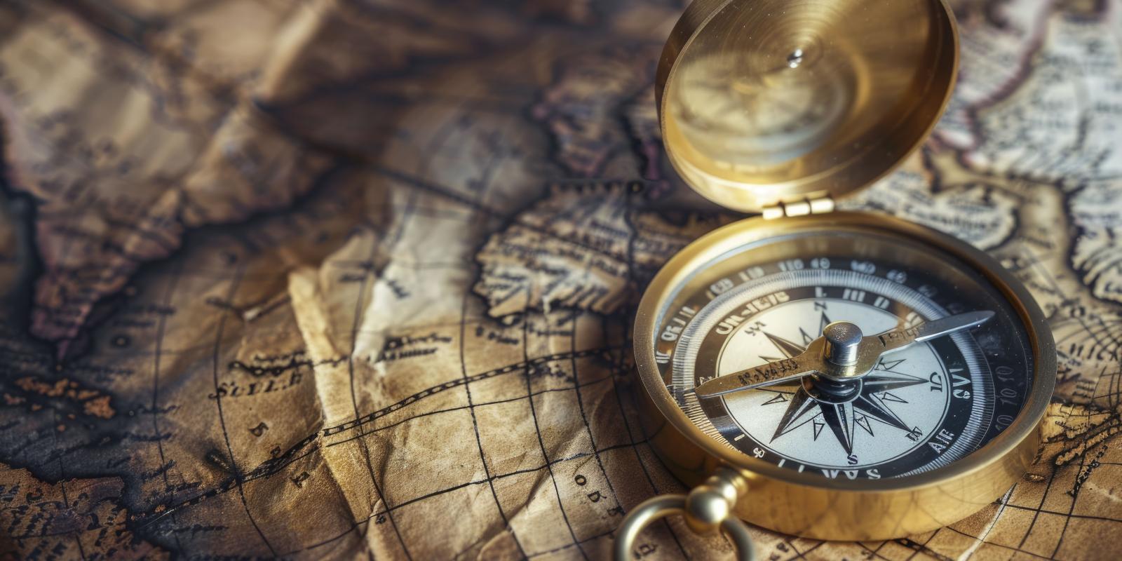 compass and map (freepix)